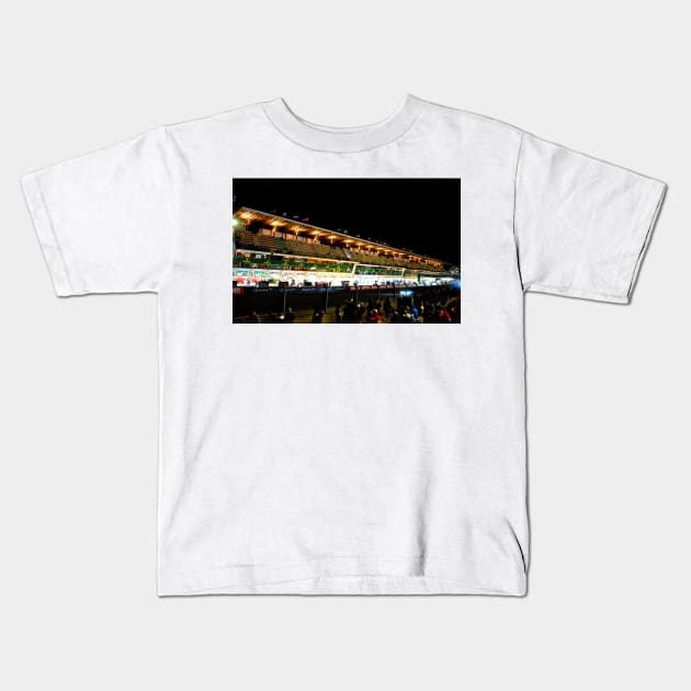 Motor Racing At Night Le Mans 2019 Kids T-Shirt by AndyEvansPhotos